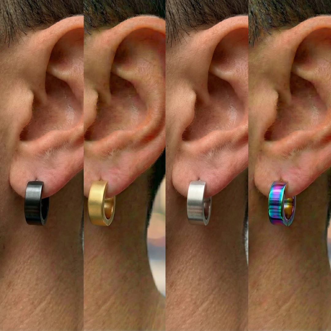 Orecchino a Cerchio Clip-On — Acciaio Inossidabile 316L (Unità Singola)