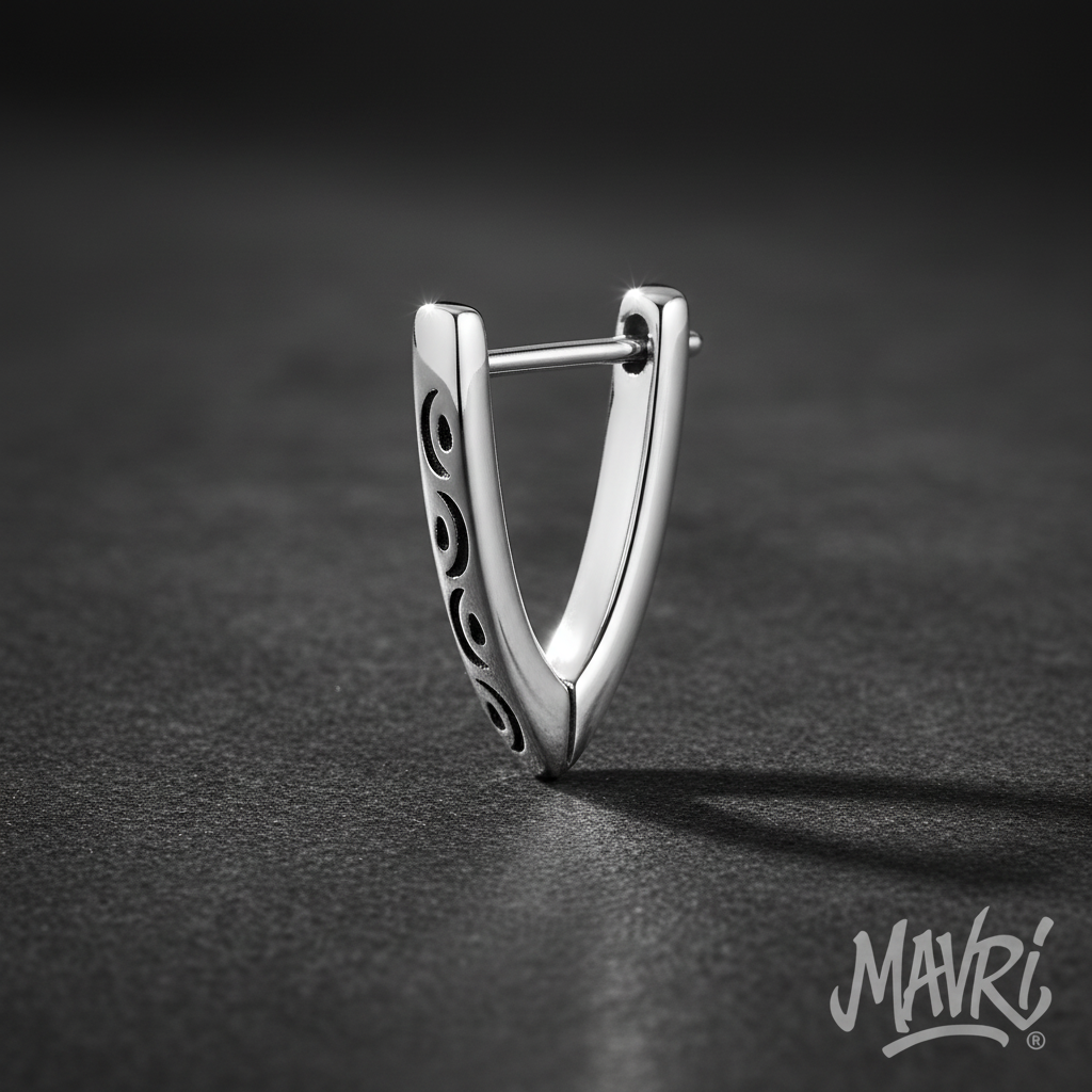 MAVRI Snake V Huggie – Cerchietto a V con Dettaglio Snake (Unità)