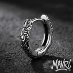 Orecchino Snake Hoop – Modello Tribal Texture (Unità)