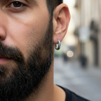 Orecchino Snake Hoop – Modello Tribal Texture (Unità)