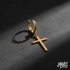 Orecchini a Cerchio con Croce – Unità (Silver/Gold)