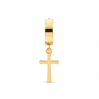 Orecchini Huggie con Croce – Unità (Silver/Gold)